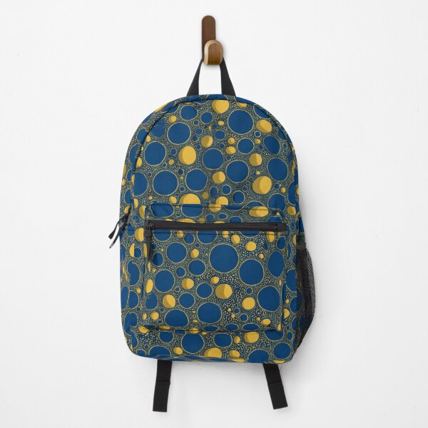 Item preview, Cosmic Aura - Gilded Infinity Dots in Blue & Gold designed and sold by Ewa Miller.