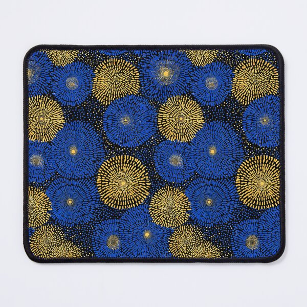 Item preview, Cosmic Aura - Gilded Infinity Dots in Blue & Gold designed and sold by Ewa Miller.