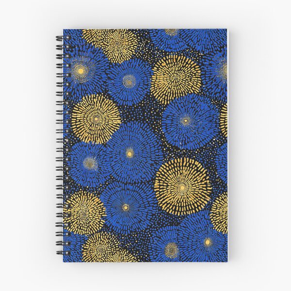 Item preview, Cosmic Aura - Gilded Infinity Dots in Blue & Gold designed and sold by Ewa Miller.