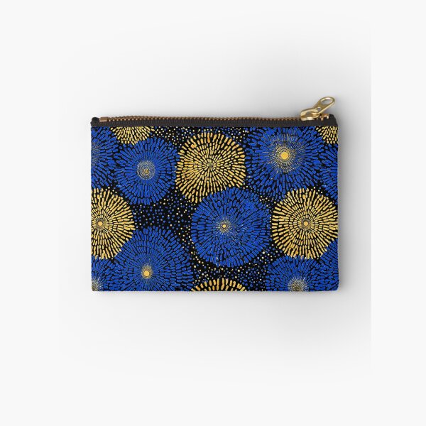 Item preview, Cosmic Aura - Gilded Infinity Dots in Blue & Gold designed and sold by Ewa Miller.