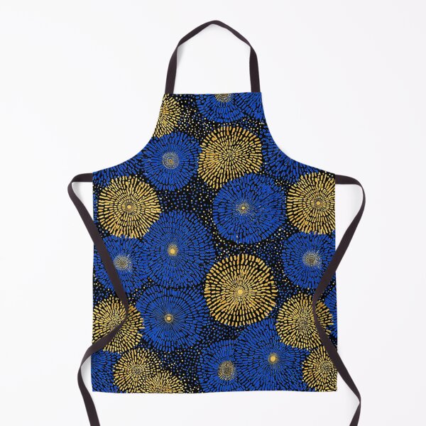 Item preview, Cosmic Aura - Gilded Infinity Dots in Blue & Gold designed and sold by Ewa Miller.