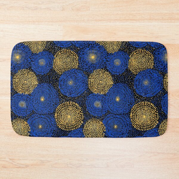 Item preview, Cosmic Aura - Gilded Infinity Dots in Blue & Gold designed and sold by Ewa Miller.