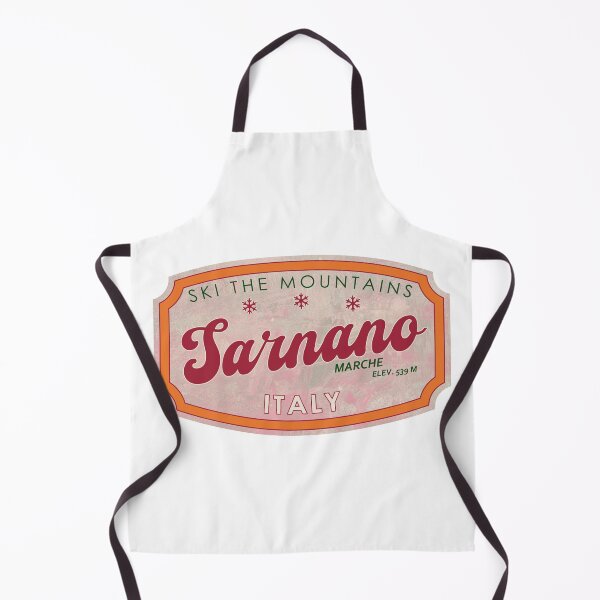 Item preview, Sarnano, Italy, Marche, Ski, textured skiing badge designed and sold by Wanderful-roads.
