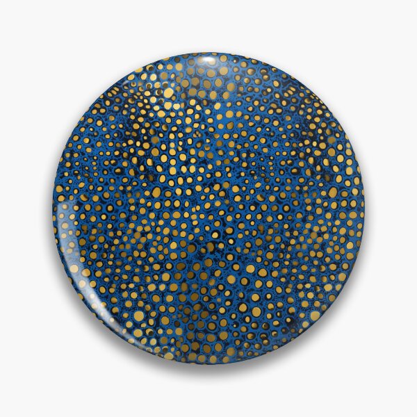Item preview, Cosmic Aura: Gilded Infinity Dots in Blue & Gold designed and sold by Ewa Miller.