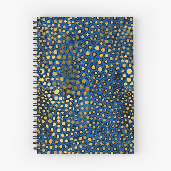 Item preview, Cosmic Aura: Gilded Infinity Dots in Blue & Gold designed and sold by Ewa Miller.