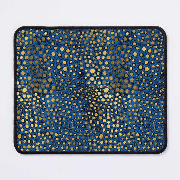 Item preview, Cosmic Aura: Gilded Infinity Dots in Blue & Gold designed and sold by Ewa Miller.