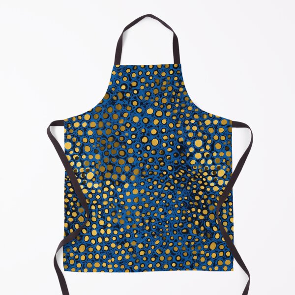 Item preview, Cosmic Aura: Gilded Infinity Dots in Blue & Gold designed and sold by Ewa Miller.