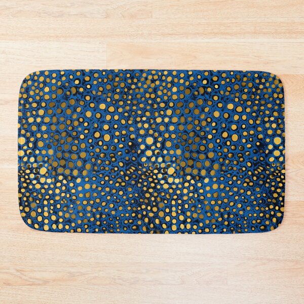 Item preview, Cosmic Aura: Gilded Infinity Dots in Blue & Gold designed and sold by Ewa Miller.