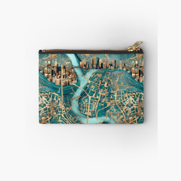 Item preview, Transformative Teal Kintsugi Mapscape designed and sold by Ewa Miller.