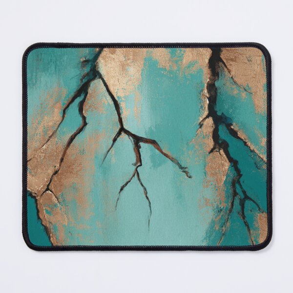 Item preview, Transformative Teal Kintsugi Mapscape designed and sold by Ewa Miller.