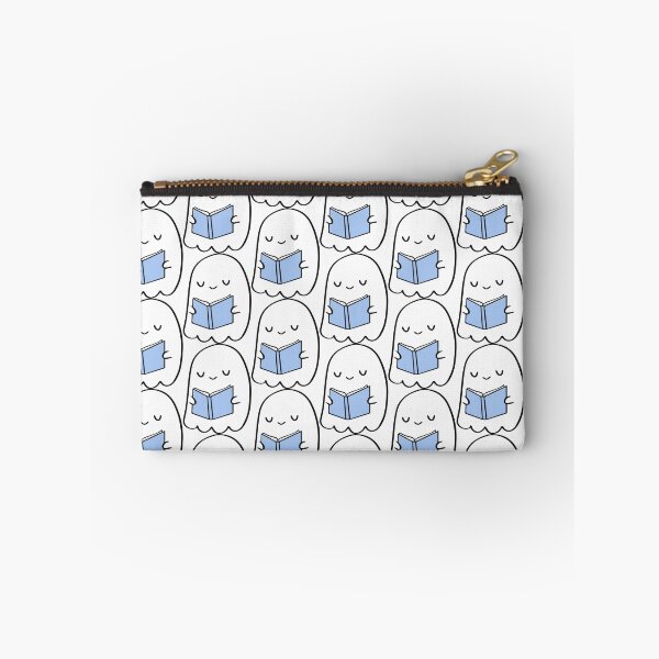 Item preview, Ghost Reading a Book – Cute Cozy Blue Kawaii Illustration designed and sold by Cannaxes Studio.