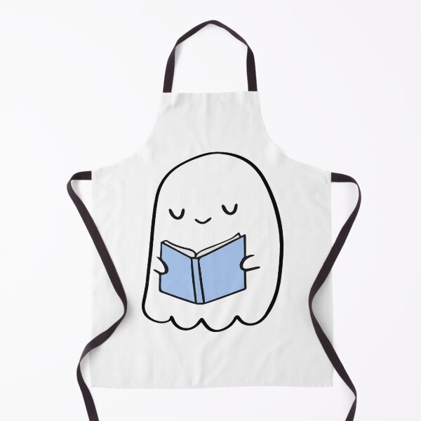 Item preview, Ghost Reading a Book – Cute Cozy Blue Kawaii Illustration designed and sold by Cannaxes Studio.