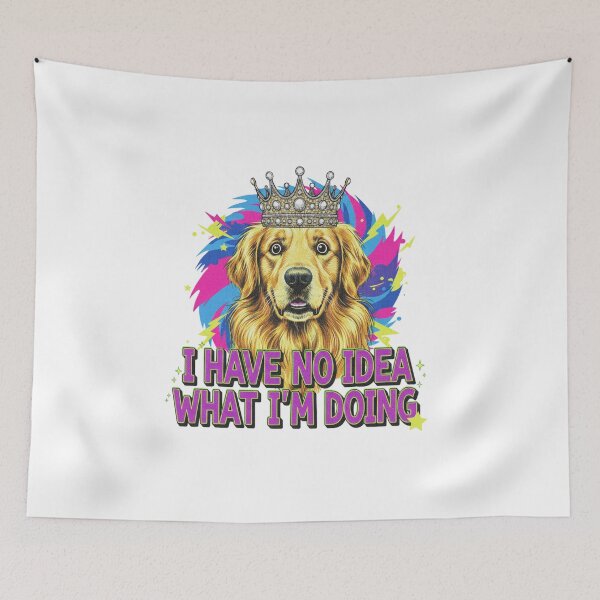 Item preview, Funny Golden Retriever Queen - No Idea What I'm Doing designed and sold by DisignByPrince.