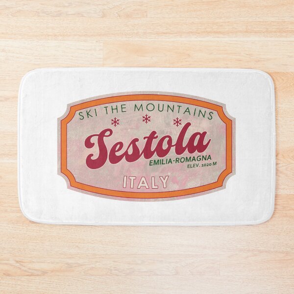 Item preview, Sestola, Italy, Emilia-Romagna, Ski, textured skiing badge designed and sold by Wanderful-roads.