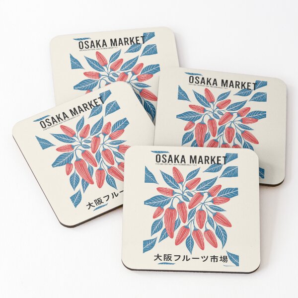Item preview, Osaka Market Poster – Bold Japanese Chili Art Inspired by Urban Food Culture designed and sold by paulo silveira.