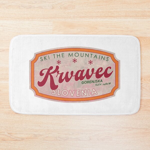 Item preview, Krvavec, Slovenia, Gorenjska, Ski, textured skiing badge designed and sold by Wanderful-roads.
