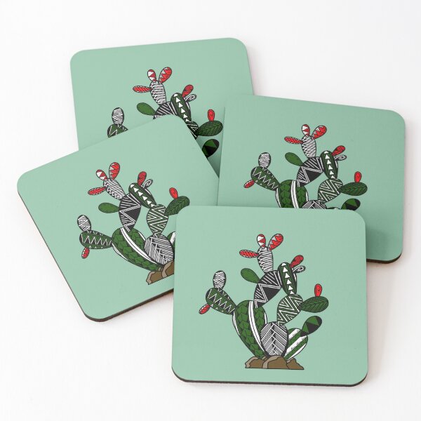 Item preview, Green Tribal Prickly Pear Cactus designed and sold by Steeb757.