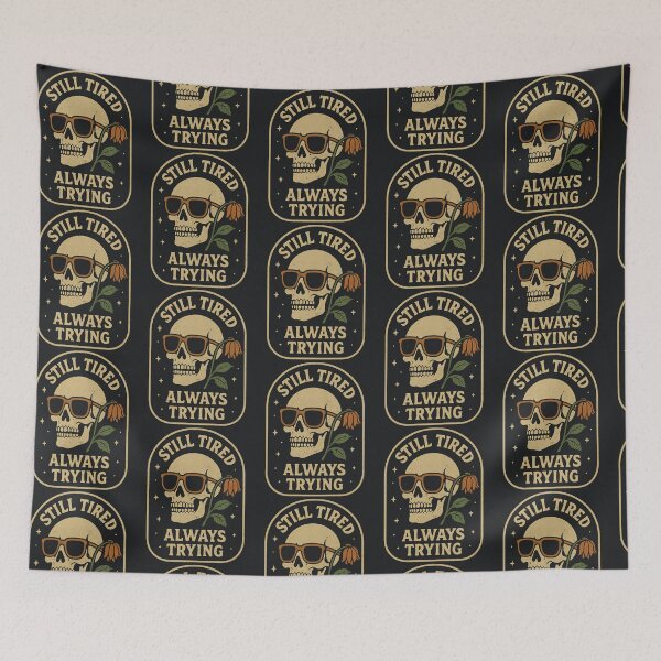 Item preview, Still Tired – Skull With Sunglasses designed and sold by Taans-Creation.