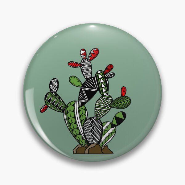 Item preview, Light Green Tribal Prickly Pear Cactus designed and sold by Steeb757.