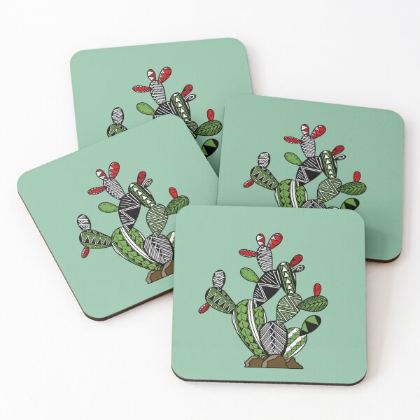 Item preview, Light Green Tribal Prickly Pear Cactus designed and sold by Steeb757.