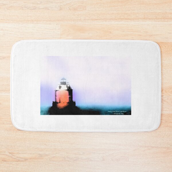 Item preview, Sandy Point Shoal Lighthouse – Maryland Coastal Landmark Art with Dreamy Pastel Sky designed and sold by Artondra Hall.