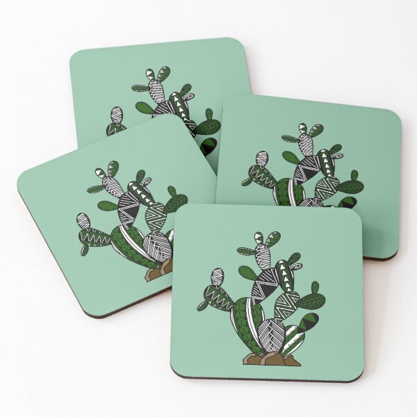 Item preview, Green Tribal Prickly Pear Cactus designed and sold by Steeb757.