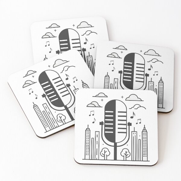 Item preview, Microphone Nature to City Music Art designed and sold by DrawDrip.