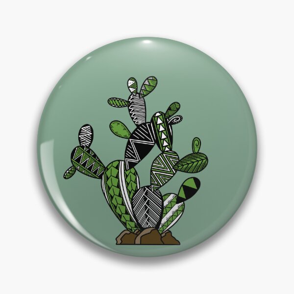 Item preview, Light Green Tribal Prickly Pear Cactus designed and sold by Steeb757.