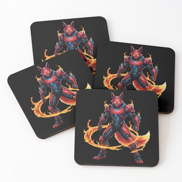 Item preview, Flame Cyber Fox Warrior – Futuristic Fire Mecha Animal Art designed and sold by FORYOUOFFICIAL.