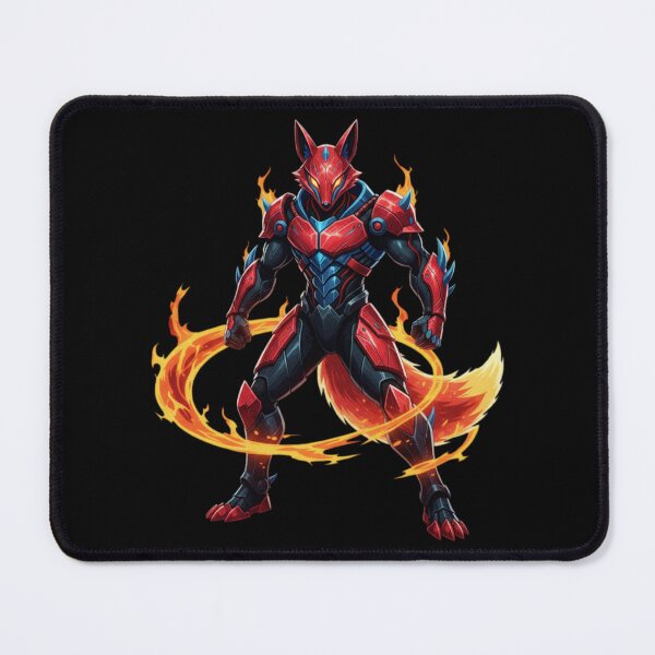 Item preview, Flame Cyber Fox Warrior – Futuristic Fire Mecha Animal Art designed and sold by FORYOUOFFICIAL.