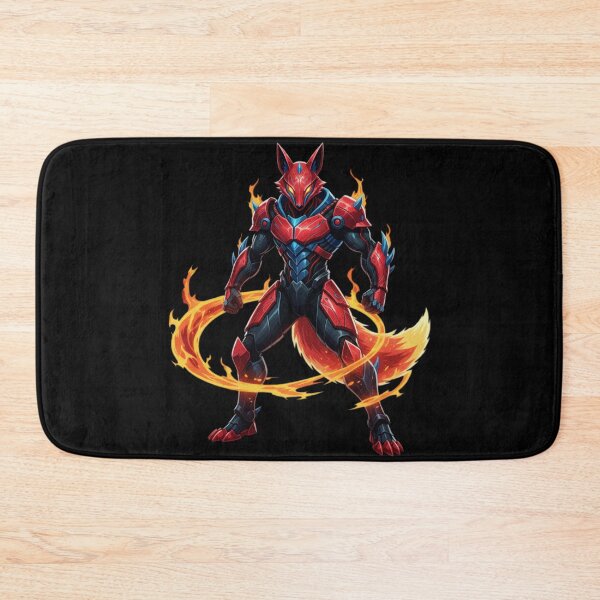 Item preview, Flame Cyber Fox Warrior – Futuristic Fire Mecha Animal Art designed and sold by FORYOUOFFICIAL.