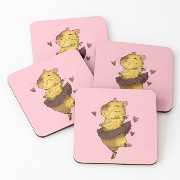 Item preview, Cute Capybara Ballerina – Valentine’s Day Kawaii Illustration designed and sold by PRfoxy.