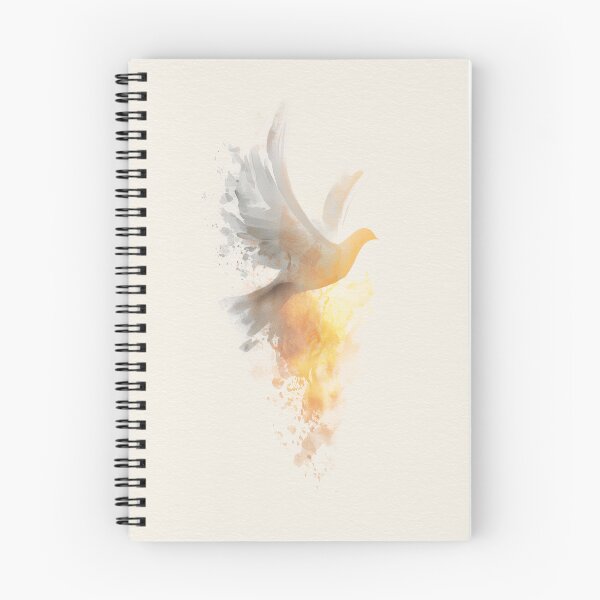 Item preview, Confirmation Dove and Flame – Holy Spirit Watercolor Print, Christian Art designed and sold by FaithArtCrea.