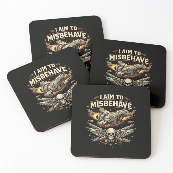 Item preview, I Aim To Misbehave Retro Sci-Fi Rebel Essential T-Shirt designed and sold by JordanInk Studio.