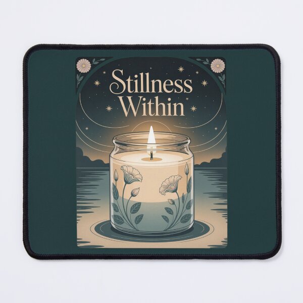 Item preview, Stillness Within – Art Nouveau Candle Glow Minimalist Art designed and sold by CrystalCove11.