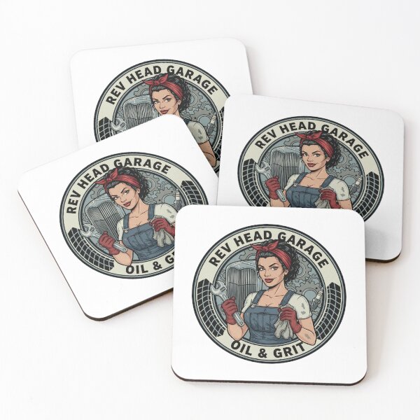 Item preview, Vintage Female Mechanic – Retro Garage Girl Illustration designed and sold by C3J7.