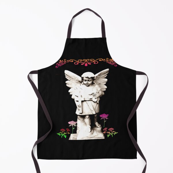 Item preview, Angel in My Garden – Cemetery Photography with Floral Illustration and Serene Symbolism designed and sold by Artondra Hall.