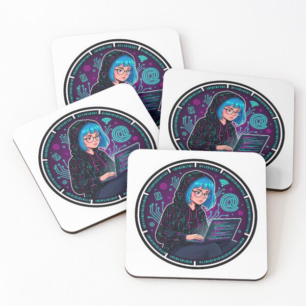 Item preview, Cyber Code Girl – Futuristic Female Programmer Illustration designed and sold by C3J7.