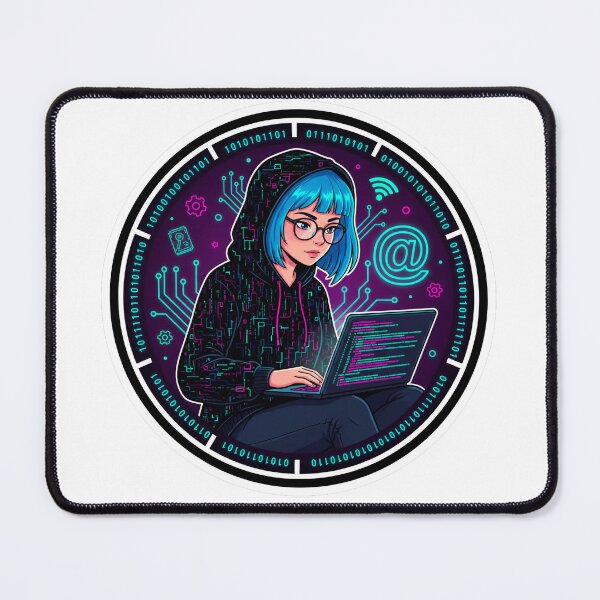 Item preview, Cyber Code Girl – Futuristic Female Programmer Illustration designed and sold by C3J7.