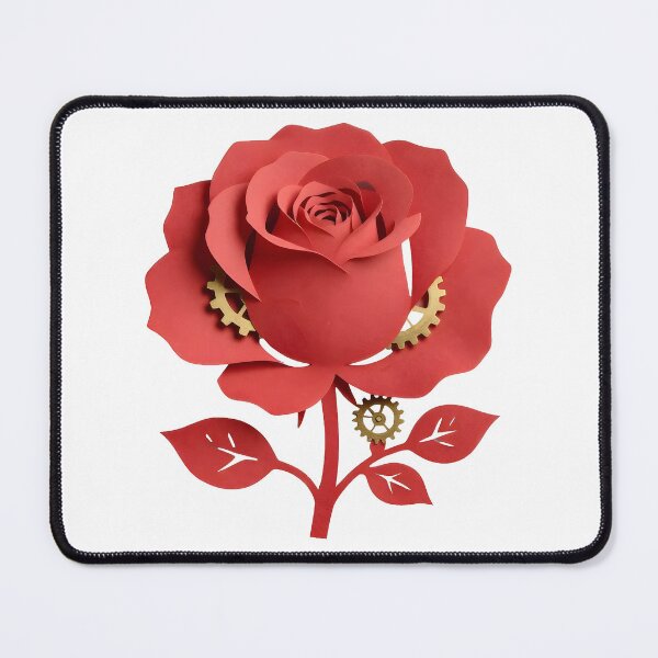 Item preview, Romantic steampunk floral cutout art designed and sold by Marcu Ioachim.