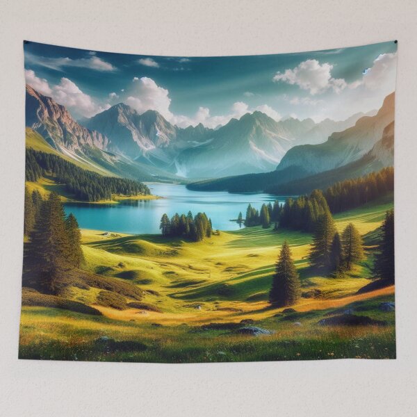 Item preview, Alpine Silence – A quiet mountain lake with Forest Glow, Peaceful Light & Nature Memory designed and sold by FotoworldEdel.