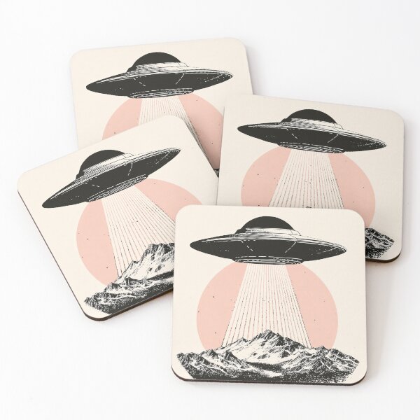 Item preview, UFO Above Mountain Landscape designed and sold by lautir.