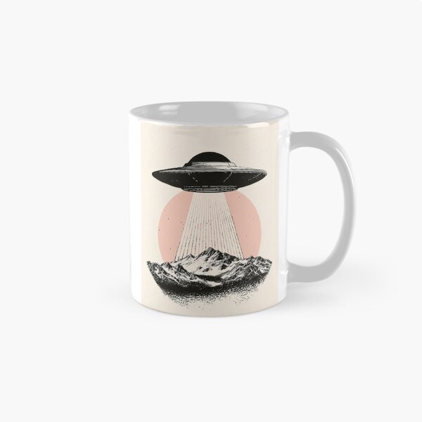 Item preview, UFO Above Mountain Landscape designed and sold by lautir.