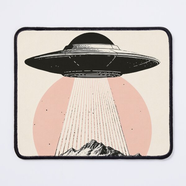 Item preview, UFO Above Mountain Landscape designed and sold by lautir.