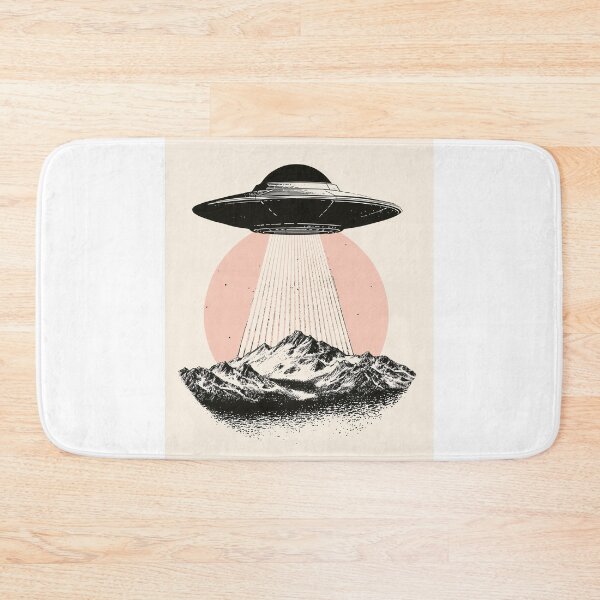 Item preview, UFO Above Mountain Landscape designed and sold by lautir.