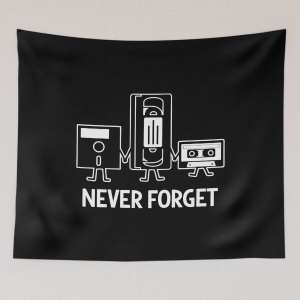 Item preview, Never Forget Retro Tech Floppy Disk VHS Cassette Vintage Media designed and sold by w1ckerman.