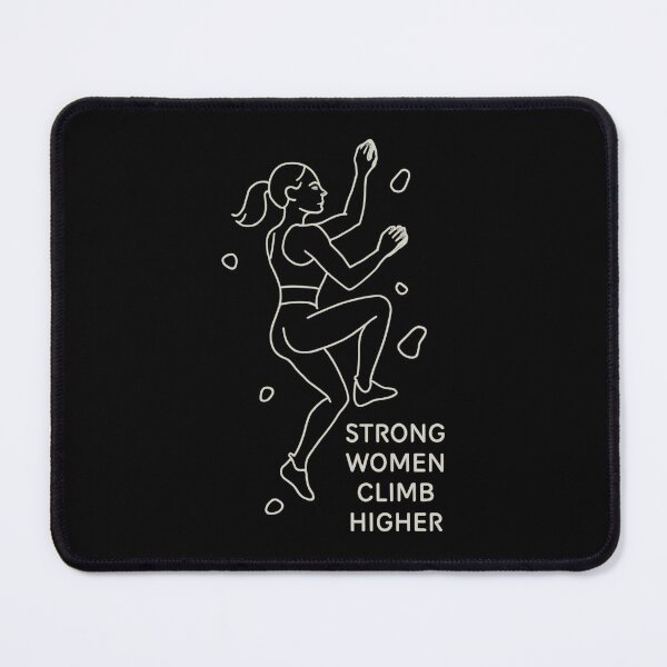 Item preview, Strong Women Climb Higher – Climber Line Art designed and sold by Pineapple-Tree.