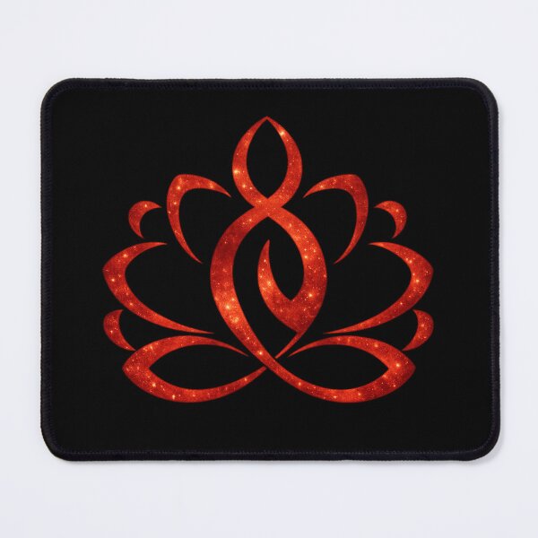 Item preview, Fiery Red Yoga Lotus Meditation Logo — Passion Flow Art designed and sold by Reminixi.