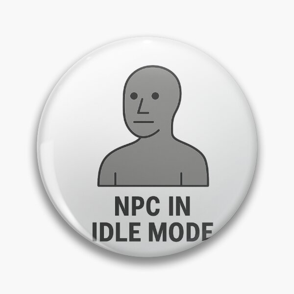 Item preview, NPC in Idle Mode – Grey NPC Meme designed and sold by NPCDegen.