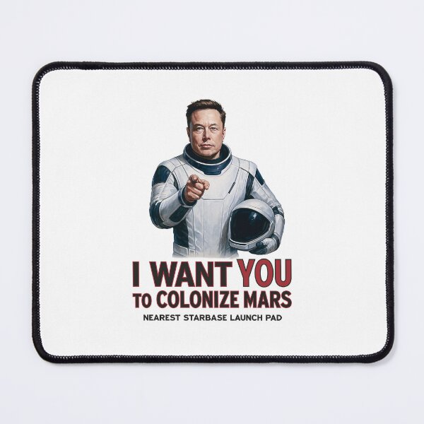 Item preview, I WANT YOU TO COLONIZE MARS - astronaut - frameless designed and sold by Muskomerch.
